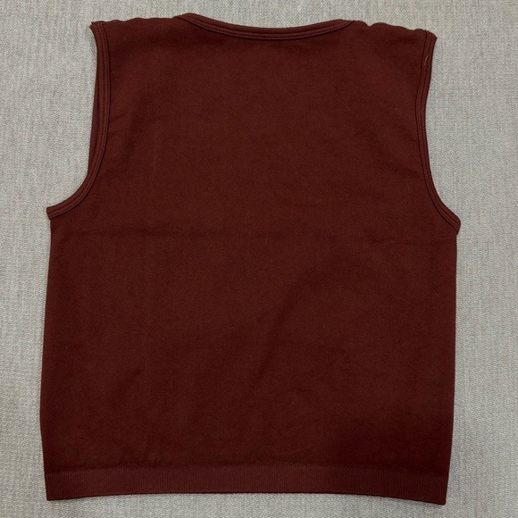 NEW Brown Square Neck Cropped Tank - Picture 6 of 6